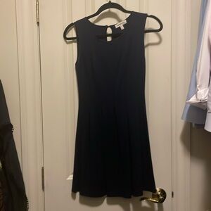 Navy fit and flare ponte dress